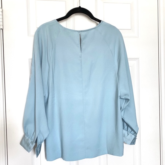 NWT J. Crew Blue Keyhole Blouse - Picture 6 of 6
